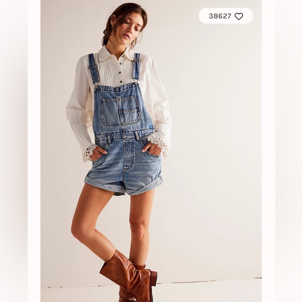 We The Free (Free People) Ziggy Shortalls, Size S